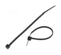 Cable tie | L: 100mm | W: 2.5mm | polyamide | 78.5N | black | Ømax: 25mm