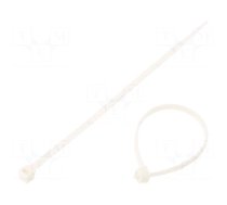 Cable tie | L: 100mm | W: 2.5mm | polyamide | 80N | white | Ømax: 20.5mm