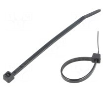 Cable tie | L: 100mm | W: 3.6mm | polyamide | 177N | black | Ømax: 21mm