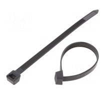 Cable tie | L: 150mm | W: 7.6mm | polyamide | 550N | black | Ømax: 24mm