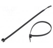 Cable tie | L: 160mm | W: 3.6mm | polyamide | 130N | black | Ømax: 38mm