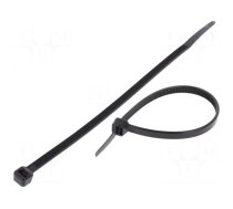 Cable tie | L: 160mm | W: 4.8mm | polyamide | 215.5N | black | Ømax: 42mm