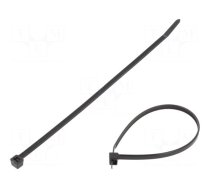 Cable tie | L: 200mm | W: 4.6mm | polyamide | 225N | black | Ømax: 50mm