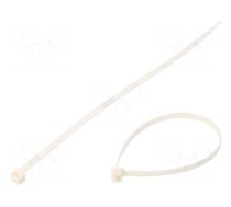 Cable tie | L: 200mm | W: 4.8mm | polyamide | 230N | white | Ømax: 49.5mm