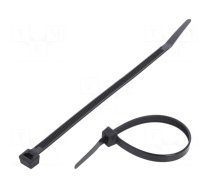 Cable tie | L: 200mm | W: 7.6mm | polyamide | 533N | black | Ømax: 50mm