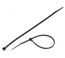 Cable tie | L: 203mm | W: 3.6mm | polyamide | 176.5N | black | Ømax: 55mm