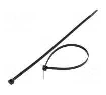 Cable tie | L: 250mm | W: 4.8mm | polyamide | 333N | black | Ømax: 66mm