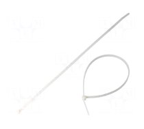 Cable tie | lumiscent | L: 300mm | W: 3.6mm | white | polyamide