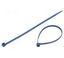 Cable tie | with metal | L: 150mm | W: 3.6mm | polyamide | 180N | blue