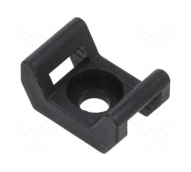 Holder | screw | polyamide | UL94V-2 | black | Tie width: 9mm | Ht: 10.8mm