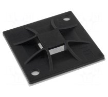 Holder | screw,self-adhesive | polyamide | black | Tie width: 8.4mm