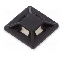 Holder | self-adhesive | polyamide | UL94V-2 | black | A: 19mm | B: 3.5mm