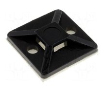 Holder | self-adhesive | polyamide | UL94V-2 | black | FH: 3.1mm | L: 19mm