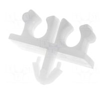 Holder | polyamide | natural | Cable P-clips | Number of slots: 2