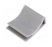 Self-adhesive cable holder | PVC | grey | Cable P-clips