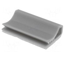 Self-adhesive cable holder | PVC | grey | Cable P-clips