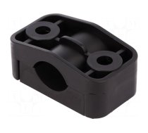 Fixing clamp | Cable P-clips | ØBundle : 17÷27mm | polyamide | black