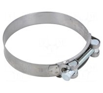 T-bolt clamp | W: 24mm | Clamping: 113÷121mm | chrome steel AISI 430