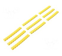 A kit of cable labels | Marking: A,B,C | 2.5mm | yellow | push-in