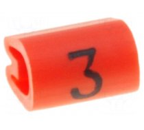 Markers | Marking: 3 | 2.9÷4.7mm | PVC | orange | -45÷70°C | leaded