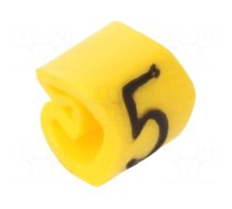 Markers | Marking: 5 | 1.3÷3mm | PVC | yellow | -30÷80°C | leaded | CLI C