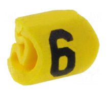Markers | Marking: 6 | 1÷3mm | PVC | yellow | -65÷105°C | leaded | HGDC1-3