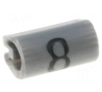 Markers | Marking: 8 | 1.5÷2mm | PVC | grey | -45÷70°C | leaded