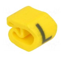 Markers | Marking: L | 2÷5mm | PVC | yellow | -65÷105°C | leaded | HGDC2-5
