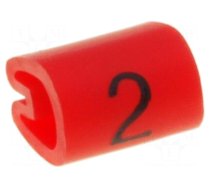 Markers | Marking: 2 | 3.8÷6.3mm | PVC | red | -45÷70°C | leaded