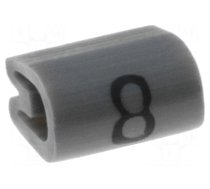 Markers | Marking: 8 | 2.5÷4mm | PVC | grey | -45÷70°C | leaded