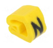 Markers | Marking: N | 2÷5mm | PVC | yellow | -65÷105°C | leaded | HGDC2-5