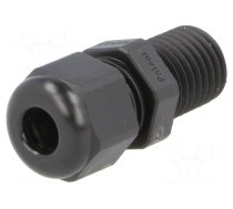 Cable gland | with long thread | M12 | 1.5 | IP68 | polyamide | black