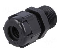 Cable gland | with long thread | M20 | 1.5 | IP68 | polyamide | black