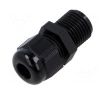 Cable gland | without nut,with long thread | M16 | 1.5 | IP68 | black