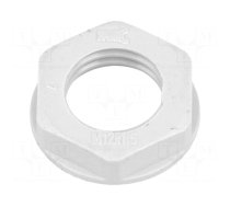 Nut | M12 | polyamide | 17mm | grey | Pitch: 1.5