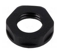 Nut | M12 | polyamide | 18mm | black | Thread: metric | Pitch: 1.5