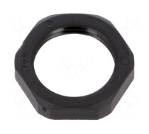 Nut | PG11 | polyamide | Thk: 6.8mm | Spanner: 24mm | black | -40÷100°C