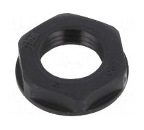 Nut | PG7 | polyamide | black | -20÷90°C | Thread: PG