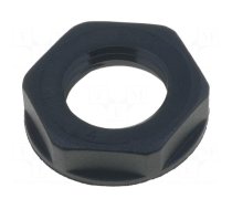 Nut | PG7 | polyamide | UL94V-2 | 19mm | black | -20÷100°C | Thread: PG