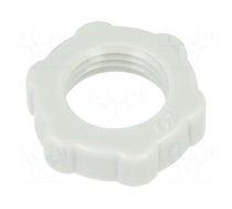 Nut | PG7 | polystyrene | Thk: 5mm | Spanner: 19mm | light grey