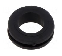 Grommet | Ømount.hole: 10.9mm | Øhole: 8mm | black | -40÷135°C | UL94HB