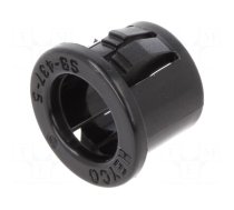 Grommet | Ømount.hole: 11.1mm | Øhole: 7.92mm | polyamide | black