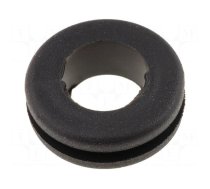 Grommet | Ømount.hole: 11mm | Øhole: 8mm | rubber | black | -40÷135°C