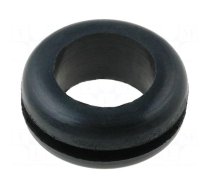 Grommet | Ømount.hole: 12.7mm | Øhole: 9.5mm | rubber | black