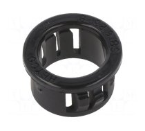 Grommet | Ømount.hole: 15.9mm | Øhole: 12.7mm | polyamide | black