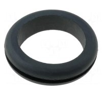 Grommet | Ømount.hole: 19.5mm | Øhole: 18mm | rubber | black