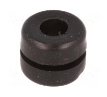 Grommet | Ømount.hole: 6mm | Øhole: 4mm | PVC | black | -30÷60°C | UL94V-2