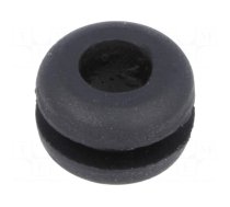 Grommet | Ømount.hole: 7mm | Øhole: 5mm | caoutchouc | black | -30÷90°C