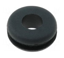 Grommet | Ømount.hole: 8mm | Øhole: 4.5mm | rubber | black