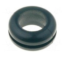 Grommet | Ømount.hole: 8mm | Øhole: 6mm | PVC | black | -30÷60°C | UL94V-2